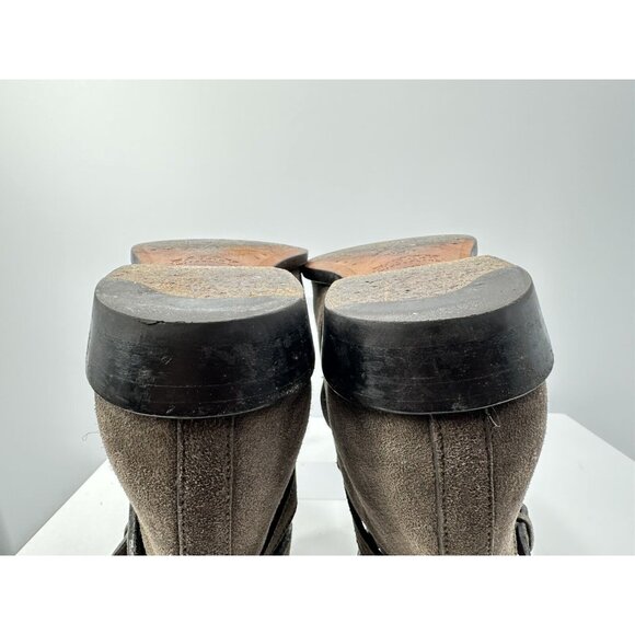 Bally Gray Suede Leather Boots Made In Switzerland Size 11-USA - Picture 8 of 11
